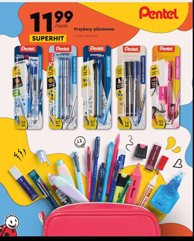 Ołówek automatyczny + gumka Pentel promocja w Carrefour