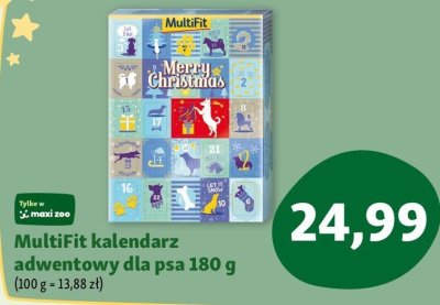 Kalendarz adwentowy dla psa MultiFit 180 g promocja w MAXI ZOO