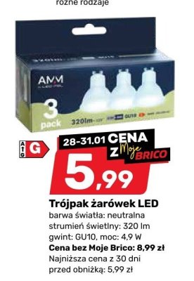 Trójpak żarówek LED promocja w Bricomarche