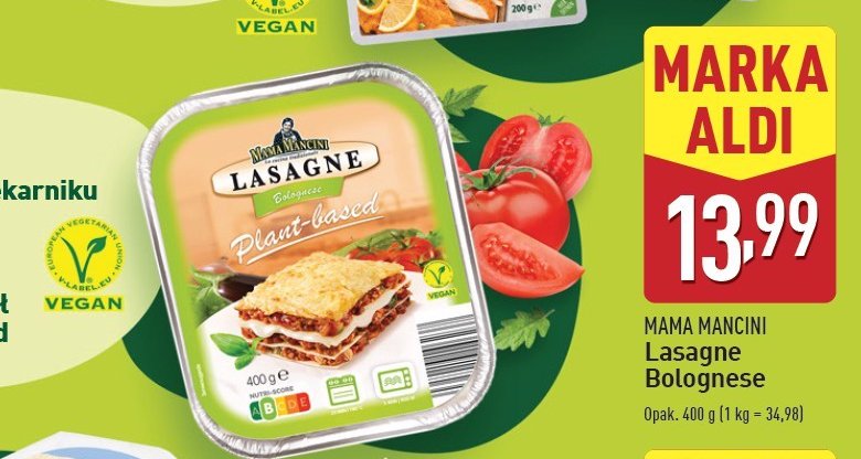 Lasagne bolognese Mama mancini promocja