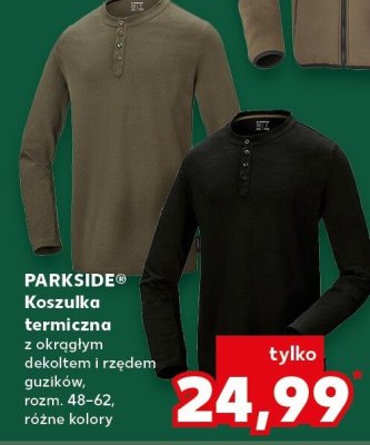 Koszulka termiczna z okrągłym dekoltem i rządem guzików, różne kolory promocja w Kaufland