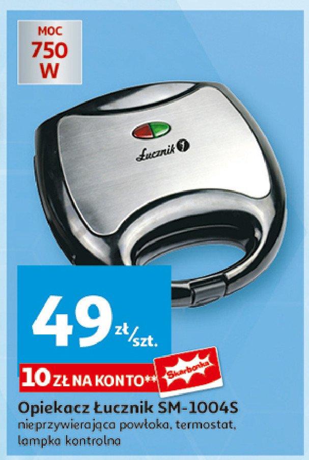 Opiekacz sm-1004s Łucznik promocja w Auchan