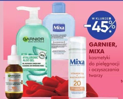 Kosmetyki Garnier, Mixa do pielęgnacji i oczyszczania twarzy promocja w Super-Pharm