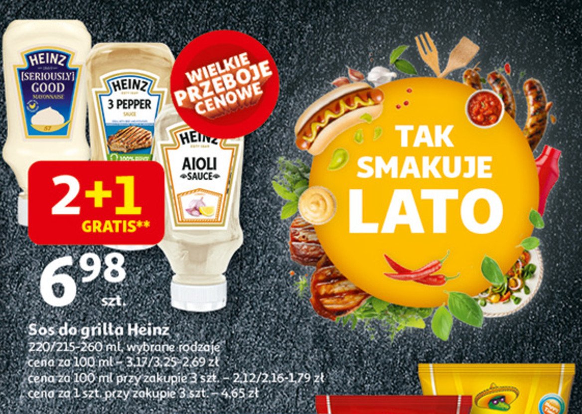Sos 3 pepper Heinz promocja w Auchan