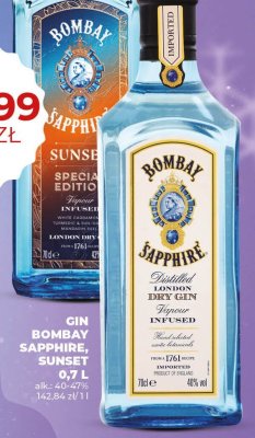 Gin Bombay Sapphire 0,7L promocja w Duży Ben