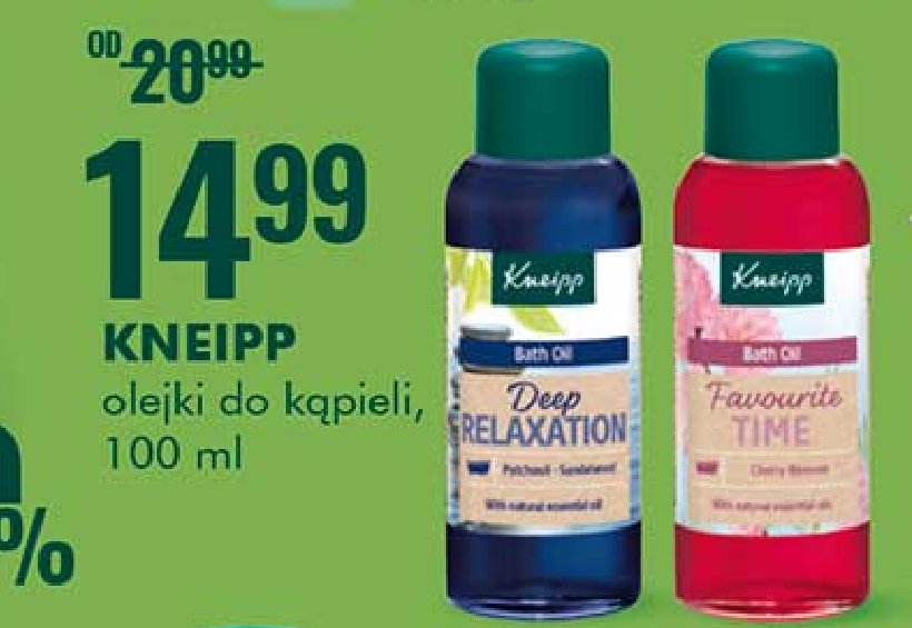 Olejek do kąpieli - sandałowe i paczula Kneipp promocja