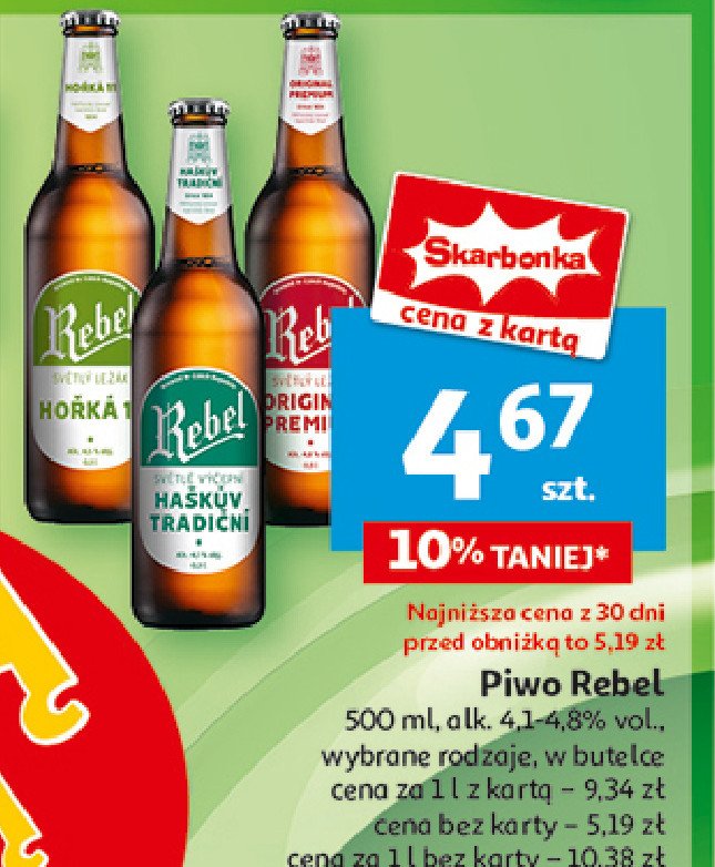 Piwo Rebel original premium promocja