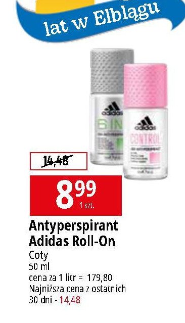 Dezodorant 6in1 Adidas men cool & dry 48h Adidas cosmetics promocja