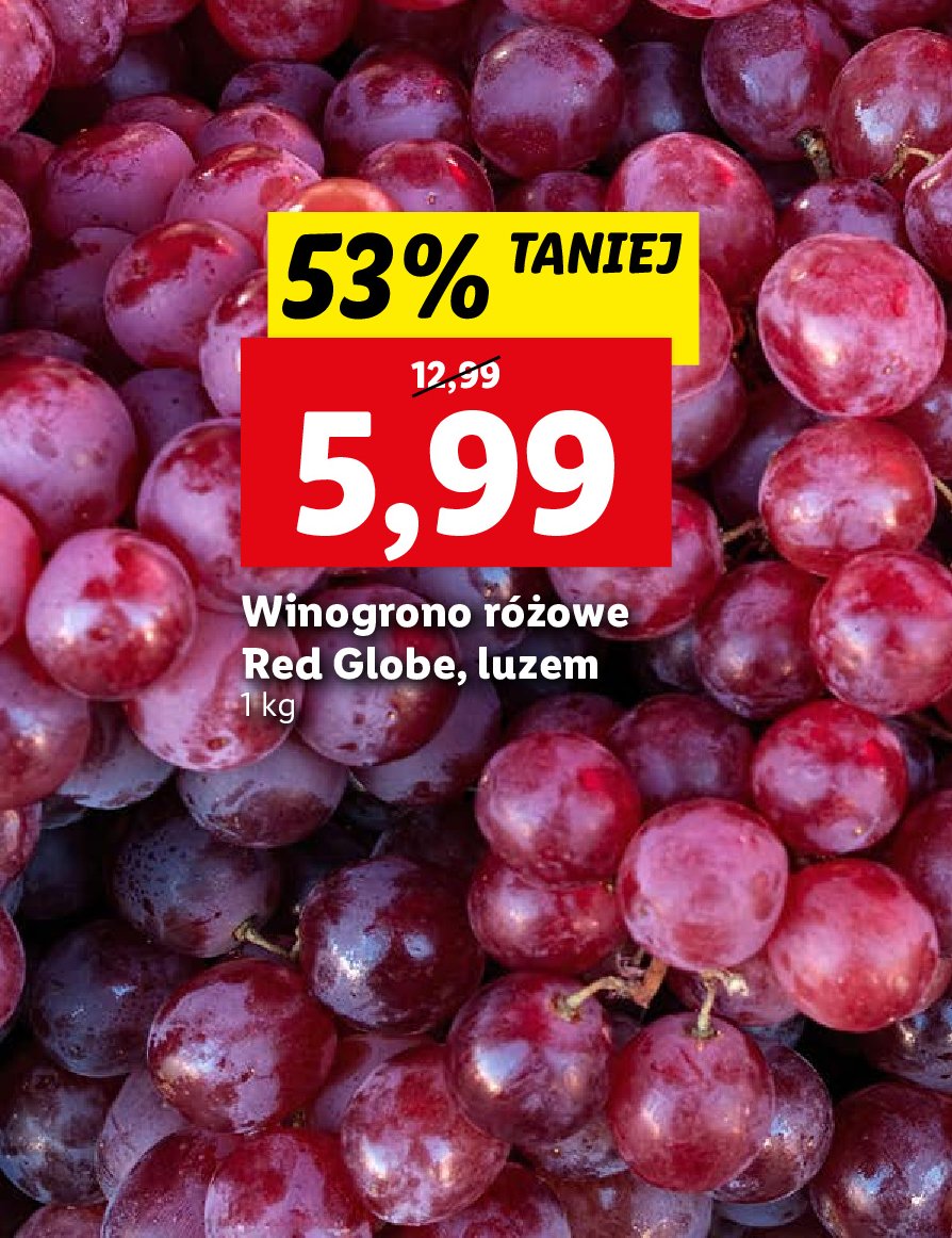 Winogrona różowe red globe promocje