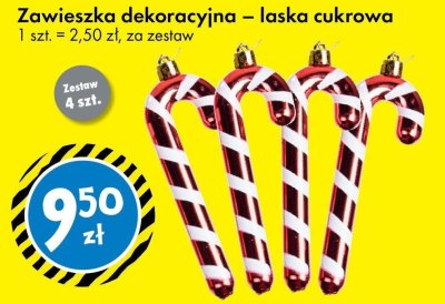 Zawieszka dekoracyjna – laska cukrowa promocja w Tedi