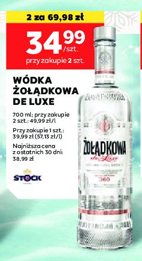 Wódka Żołądkowa gorzka de luxe promocja w Stokrotka