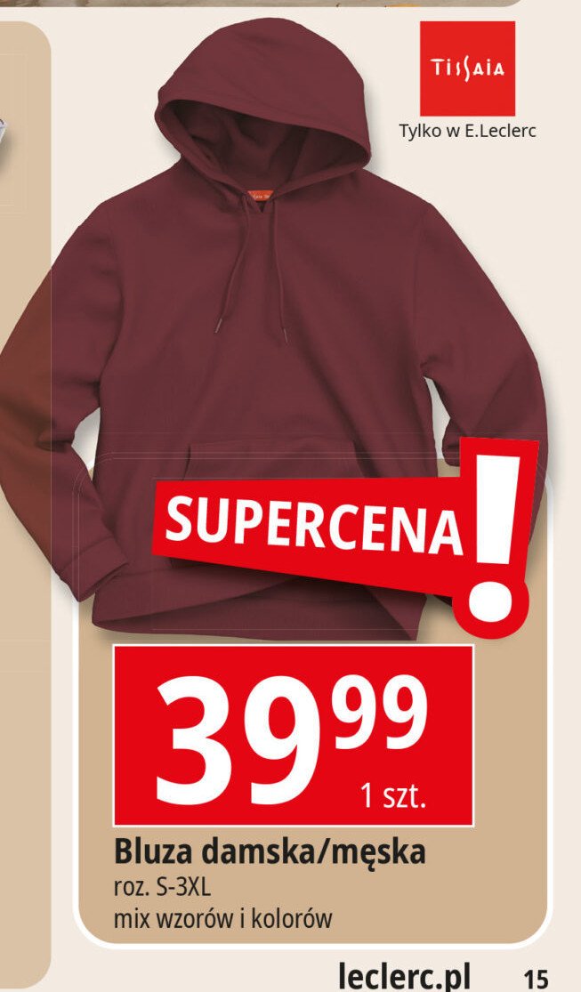 Bluza m臋ska s-3xl TISSAIA BASICS promocja