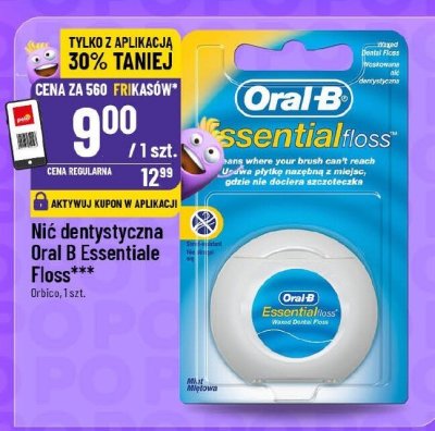 Nić dentystyczna Oral B Essentials Floss promocja w POLOmarket