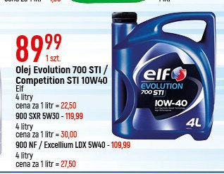 Olej silnikowy 900 nf Elf evolution promocja