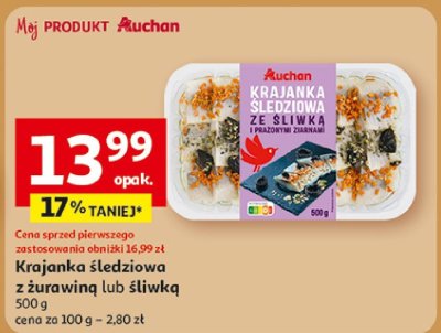 Krajanka śledziowa z żurawiną lub śliwką 500 g promocja w Auchan