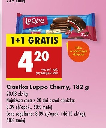 Ciastka cherry Luppo promocja