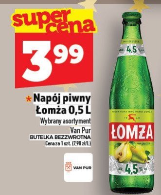 Napój piwny Łomza 0,5l promocja w TOPAZ