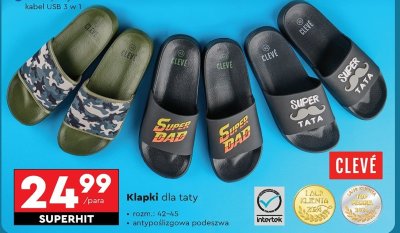 Klapki dla taty 42-45 Cleve promocja