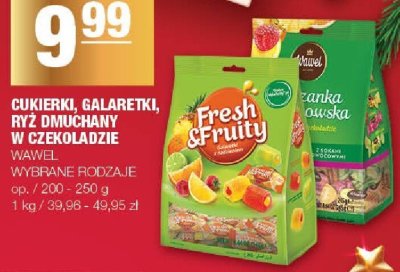 Cukierki, galaretki, ryż duchany w czekoladzie Wawel promocja w SPAR