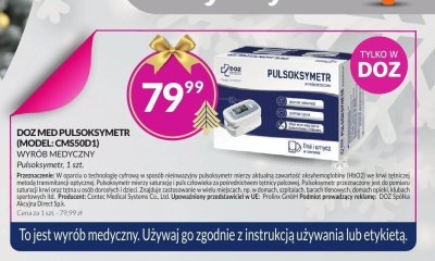 Pulsoksymetr DOZ MED model CM550D1 promocja w DOZ.PL