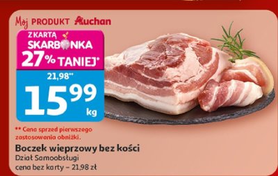 Boczek wieprzowy bez kości Auchan promocja
