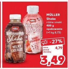 Napój mleczny milky chocolate Mullermilch shake promocja