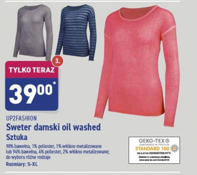 Sweter damski oil washed s-xl Up2fashion promocja