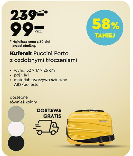 Kuferek 27 x 33 x 16 cm Puccini promocja