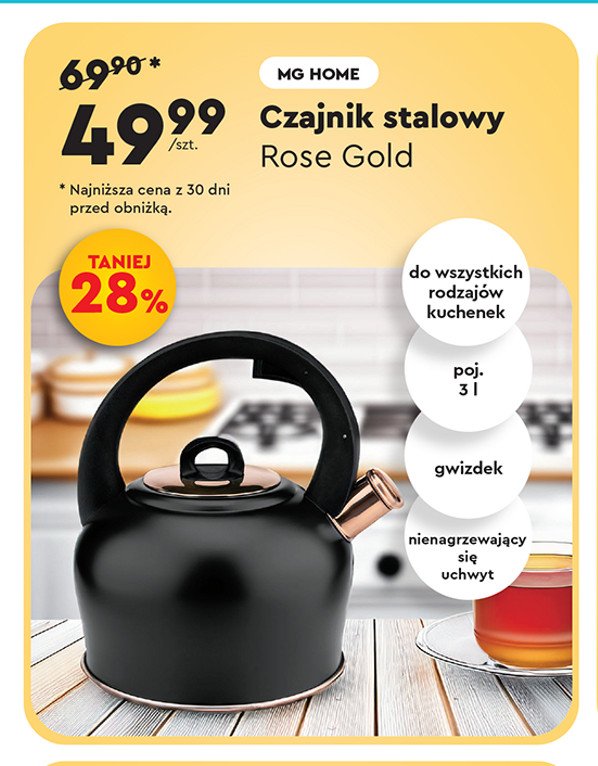 Czajnik rose gold 3 l Mg home promocja