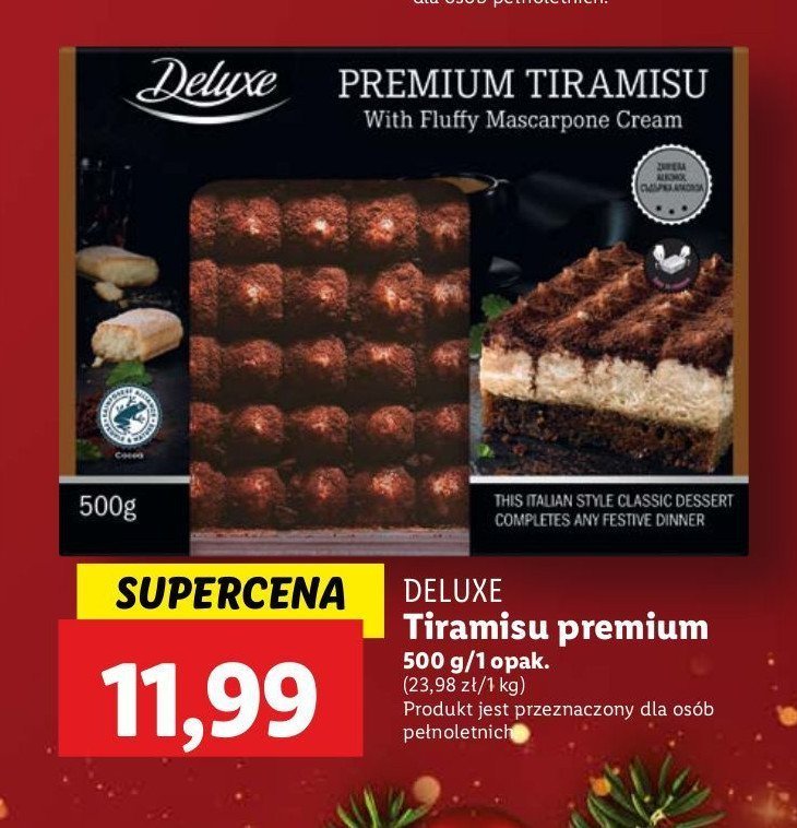 Ciasto tiramisu Deluxe promocja