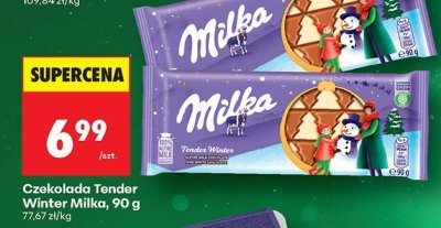Czekolada Tender Winter Milka, 90 g promocja w Biedronka