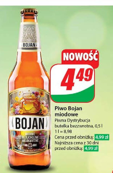 Piwo Bojan miodowe promocja