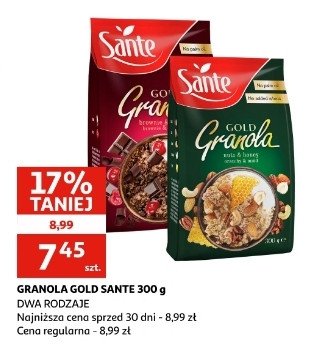 Granola brownie & wiśnie Sante granola gold promocja