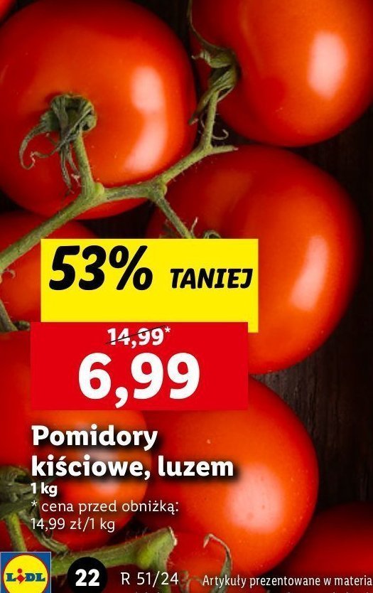 Pomidory kiściowe promocja