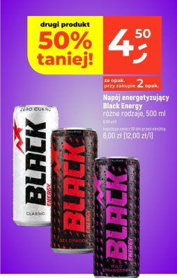 Napój energetyzujący Black Energy Classic promocja w Dealz