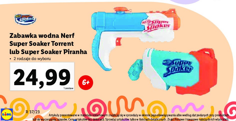 Pistolet na wod臋 super soaker torrent Nerf promocja