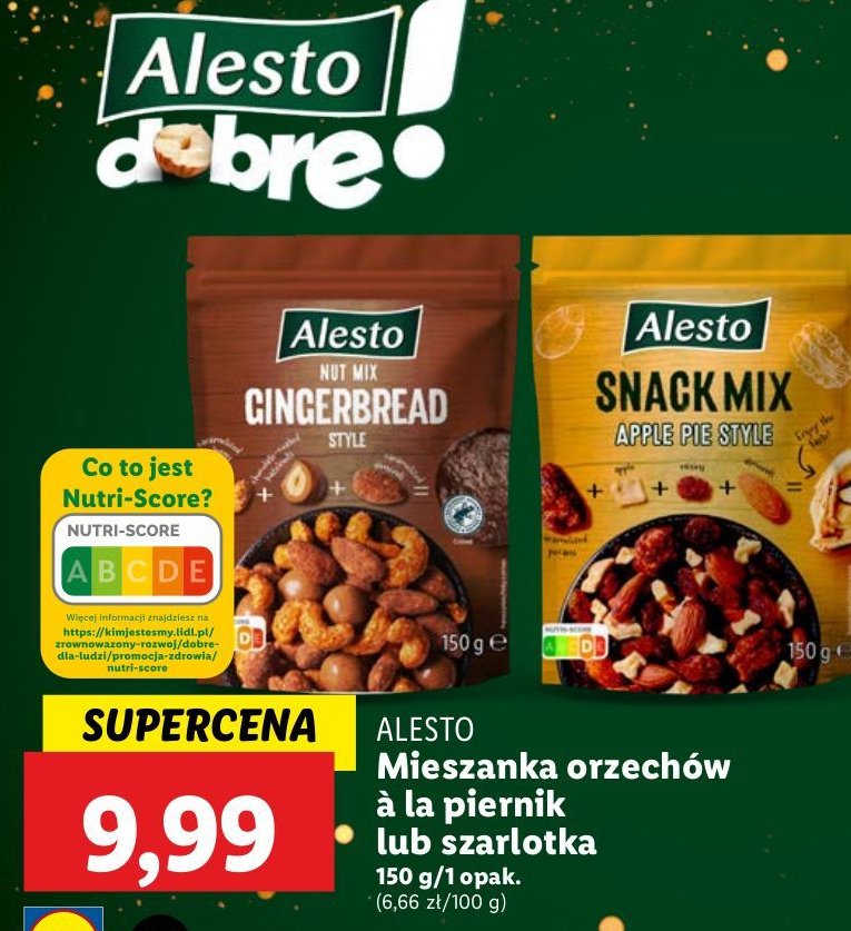 Mieszanka orzechów szarlotka Alesto promocja w Lidl