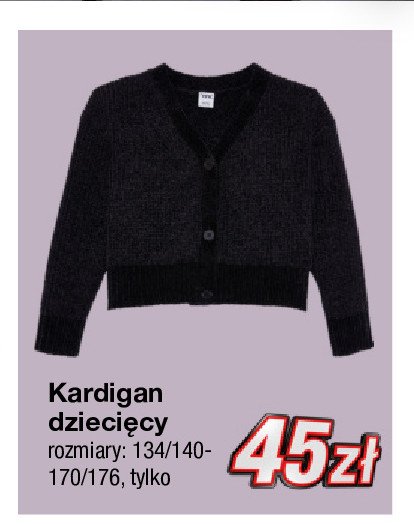 Kardigan dziecięcy 134-176 promocja