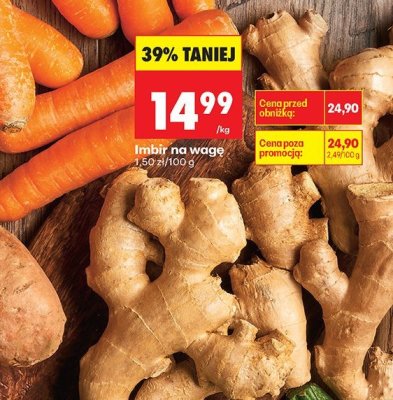 Imbir na wagę promocja w Biedronka