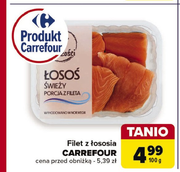 Filet z łososia ze skórą Carrefour targ świeżości promocja