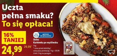 Karkówka po myśliwsku gotowe do pieczenia promocja w Lidl