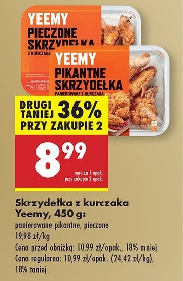 Skrzydełka z kurczaka pieczone Yeemy promocja