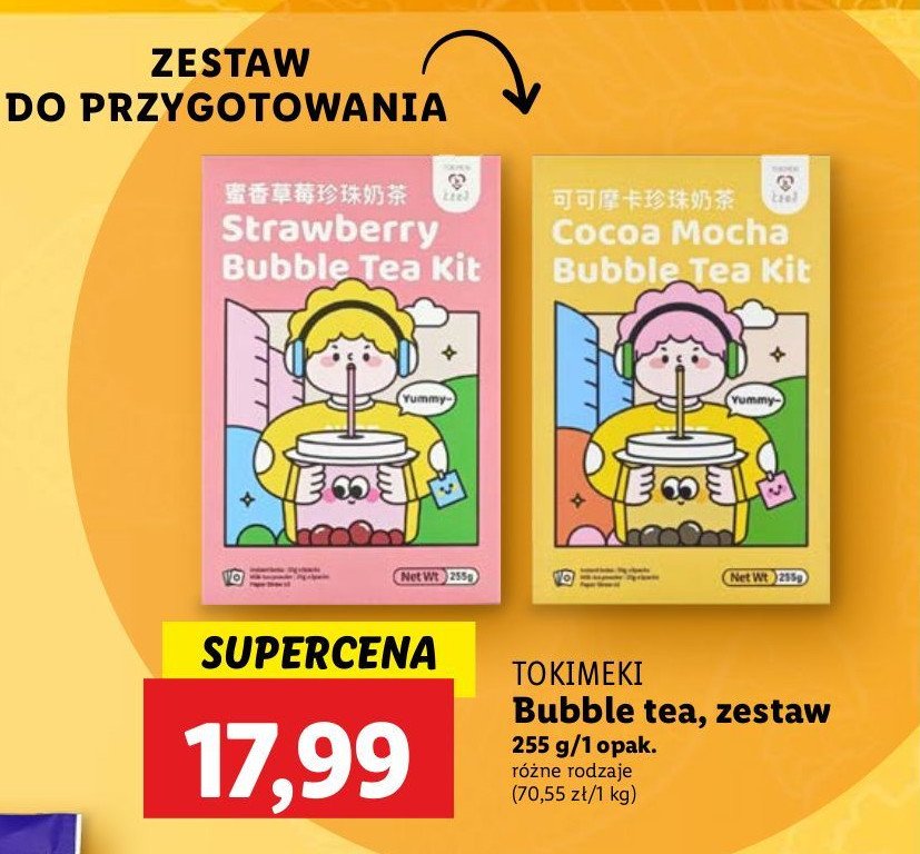 Zestaw bubble tea strawberry Tokimeki promocja