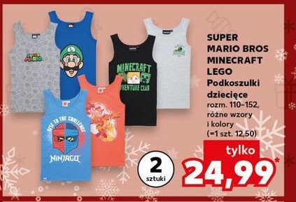 Podkoszulki super mario 110-152 promocja