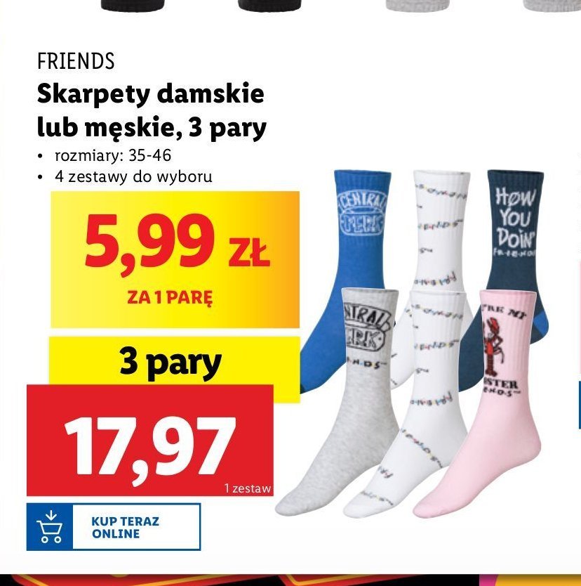 Skarpetki damskie friends 35-46 promocja