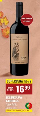 Wino Reserva Lisboa 750ml promocja w Biedronka