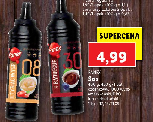 Sos barbecue Fanex promocja