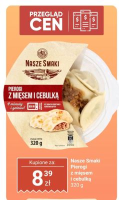 Pierogi Nasze Smaki z mięsem i cebulką promocja w Biedronka
