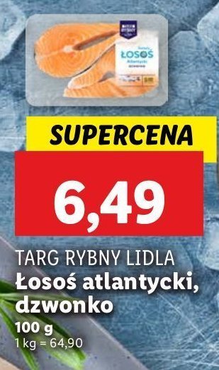 Łosoś atlantycki dzwonko Rybny targ lidla promocja w Lidl