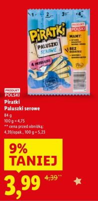 Paluszki serowe promocja w Lidl